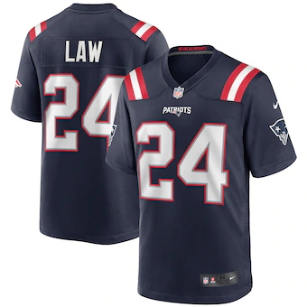 mens nike ty law navy new england patriots game retired pla